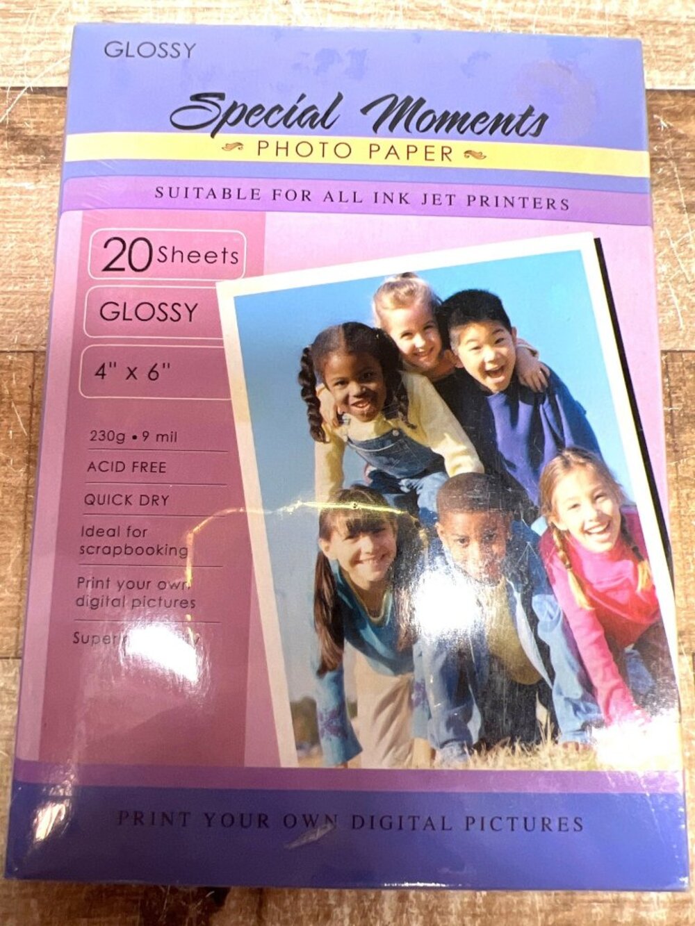 Special Moments Glossy 4" X 6" Photo Paper 20 Sheets Suitable Inkjet Printers